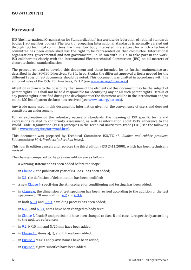ISO 2411:2017 ISO 2411:2017 - Rubber- or plastics-coated fabrics — Determination of coating adhesion/14/2017 - Page 4 preview