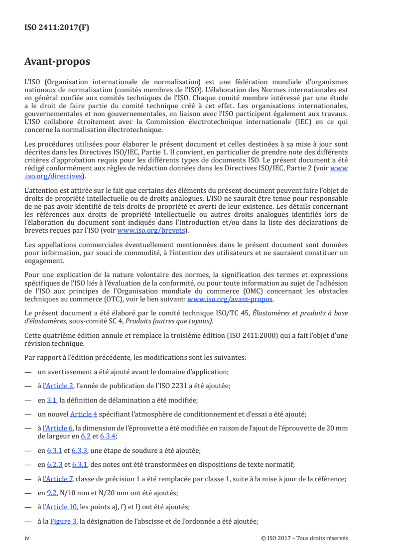 ISO 2411:2017 ISO 2411:2017 - Supports textiles revêtus de caoutchouc ou de plastique — Détermination de l'adhérence du revêtement/9/2018 - Page 4 preview
