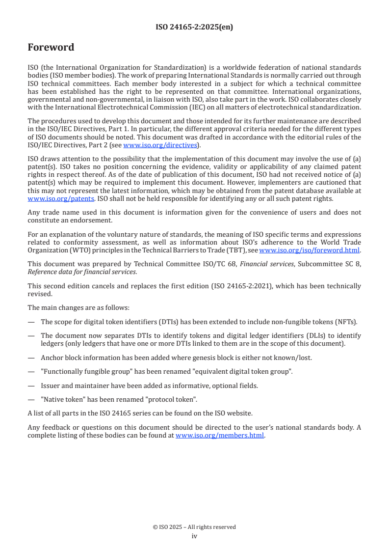 ISO 24165-2:2025 ISO 24165-2:2025 - Digital token identifier (DTI) — Registration, assignment and structure — Part 2: Data elements for registration
Released:10. 06. 2025 - Page 4 preview