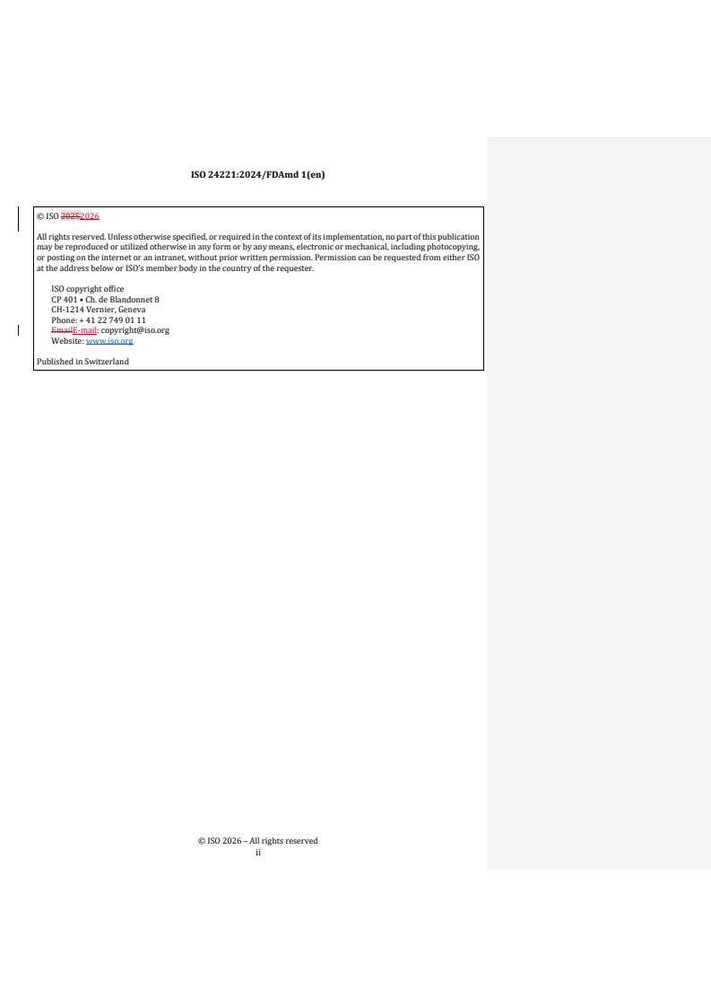 ISO 24221:2024/FDAmd 1 REDLINE ISO 24221:2024/FDAmd 1 - Railway applications — Braking system — General requirements — Amendment 1 - Page 2 preview