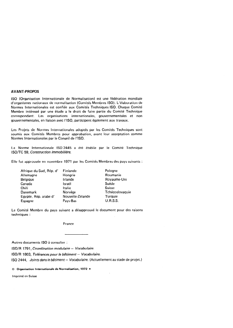 SIST ISO 2445:1996 ISO 2445:1972 - Joints dans le bâtiment — Principes de conception fondamentaux/1/1972 - Page 2 preview