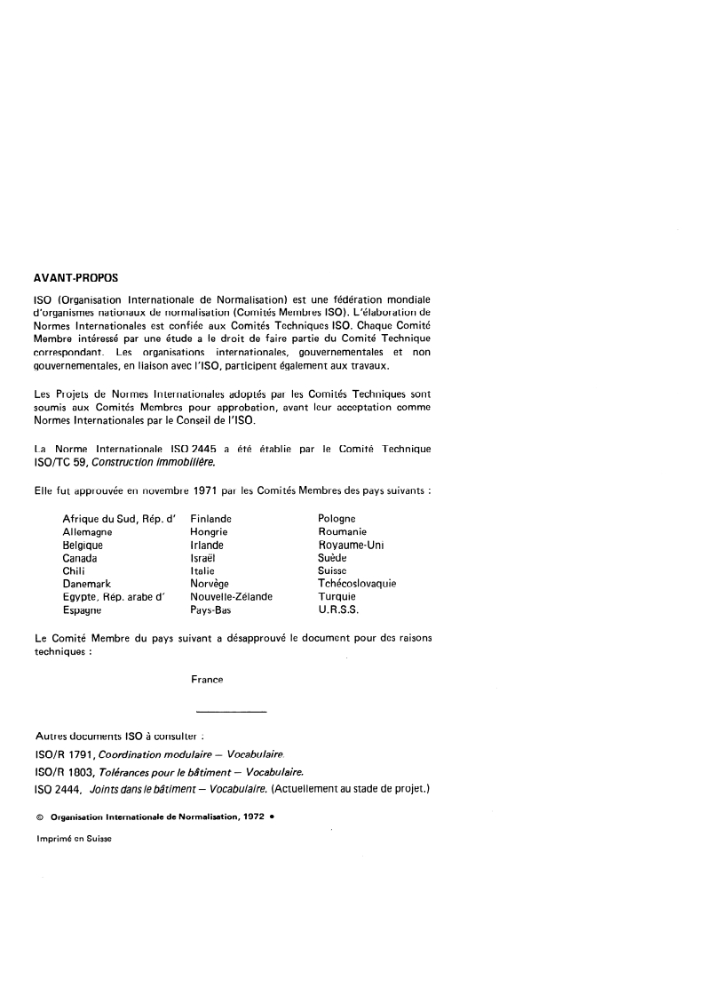SIST ISO 2445:1996 ISO 2445:1972 - Joints dans le bâtiment — Principes de conception fondamentaux/1/1972 - Page 2 preview