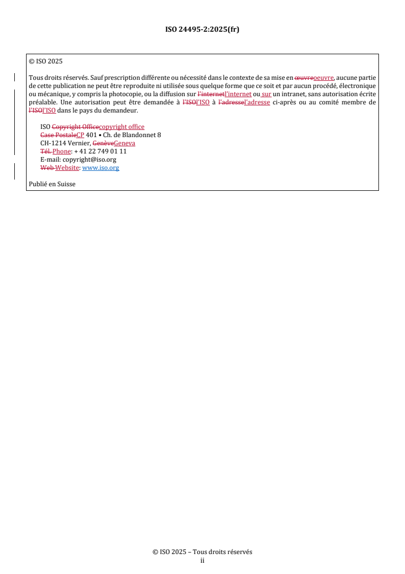 REDLINE ISO 24495-2:2025 - Langage clair — Partie 2: Communication juridique
Released:18. 09. 2025