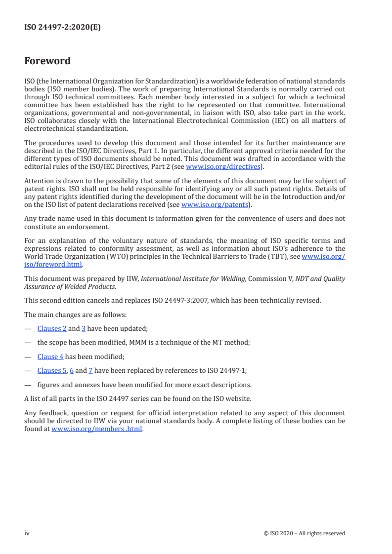 ISO 24497-2:2020 ISO 24497-2:2020 - Non-destructive testing — Metal magnetic memory — Part 2: Inspection of welded joints/11/2020 - Page 4 preview