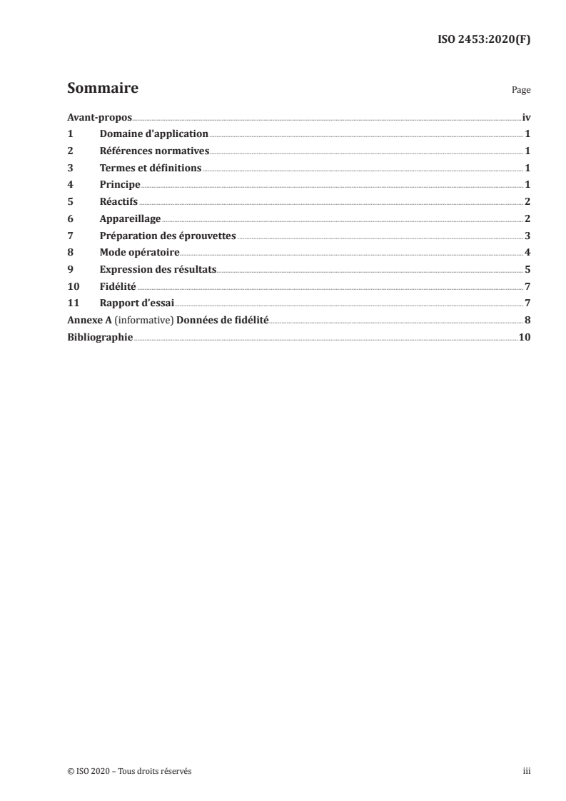 ISO 2453:2020 ISO 2453:2020 - Caoutchouc butadiène-styrène brut polymérisé en émulsion — Détermination de la teneur en styrène lié — Méthode par l'indice de réfraction/5/2020 - Page 3 preview