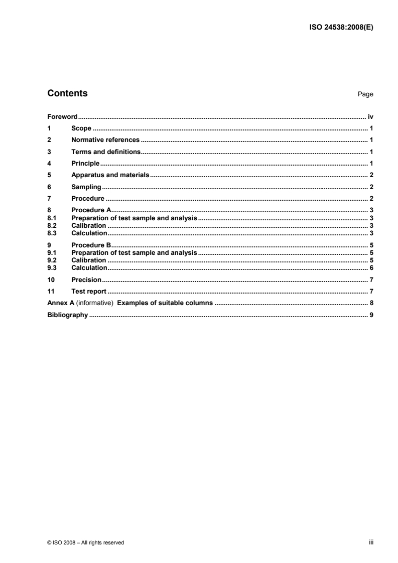 ISO 24538:2008 ISO 24538:2008 - Plastics — Homopolymer and copolymer resins of vinyl chloride — Determination of residual vinyl chloride monomer by gas-chromatographic analysis of dry powder/22/2008 - Page 3 preview