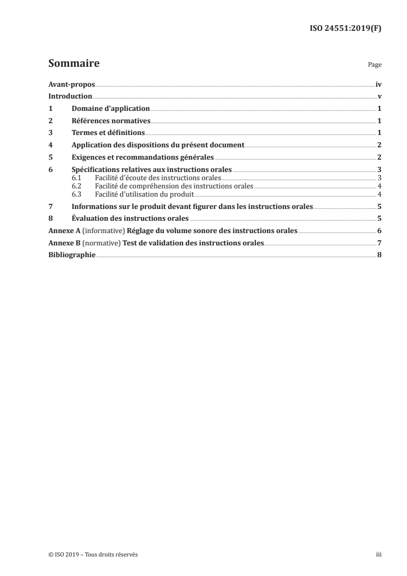 ISO 24551:2019 ISO 24551:2019 - Ergonomie — Conception accessible — Instructions orales pour les produits de consommation courante/23/2019 - Page 3 preview