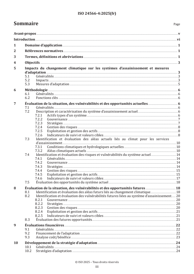 ISO 24566-4:2025 ISO 24566-4:2025 - Services et systèmes d’alimentation en eau potable, d’assainissement et de gestion des eaux pluviales — Adaptation des services de l’eau aux impacts du changement climatique — Partie 4: Services d’assainissement
Released:4. 09. 2025 - Page 3 preview