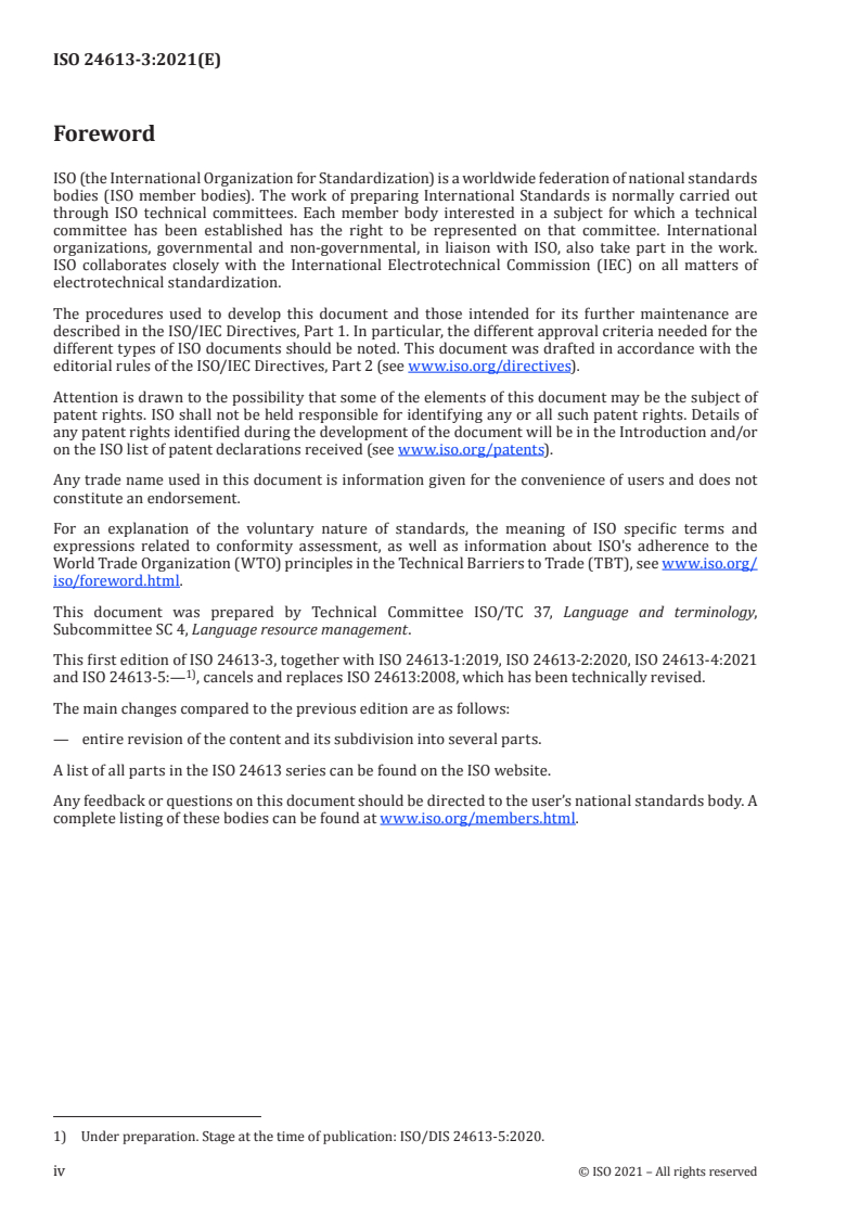 ISO 24613-3:2021 ISO 24613-3:2021 - Language resource management — Lexical markup framework (LMF) — Part 3: Etymological extension/31/2021 - Page 4 preview