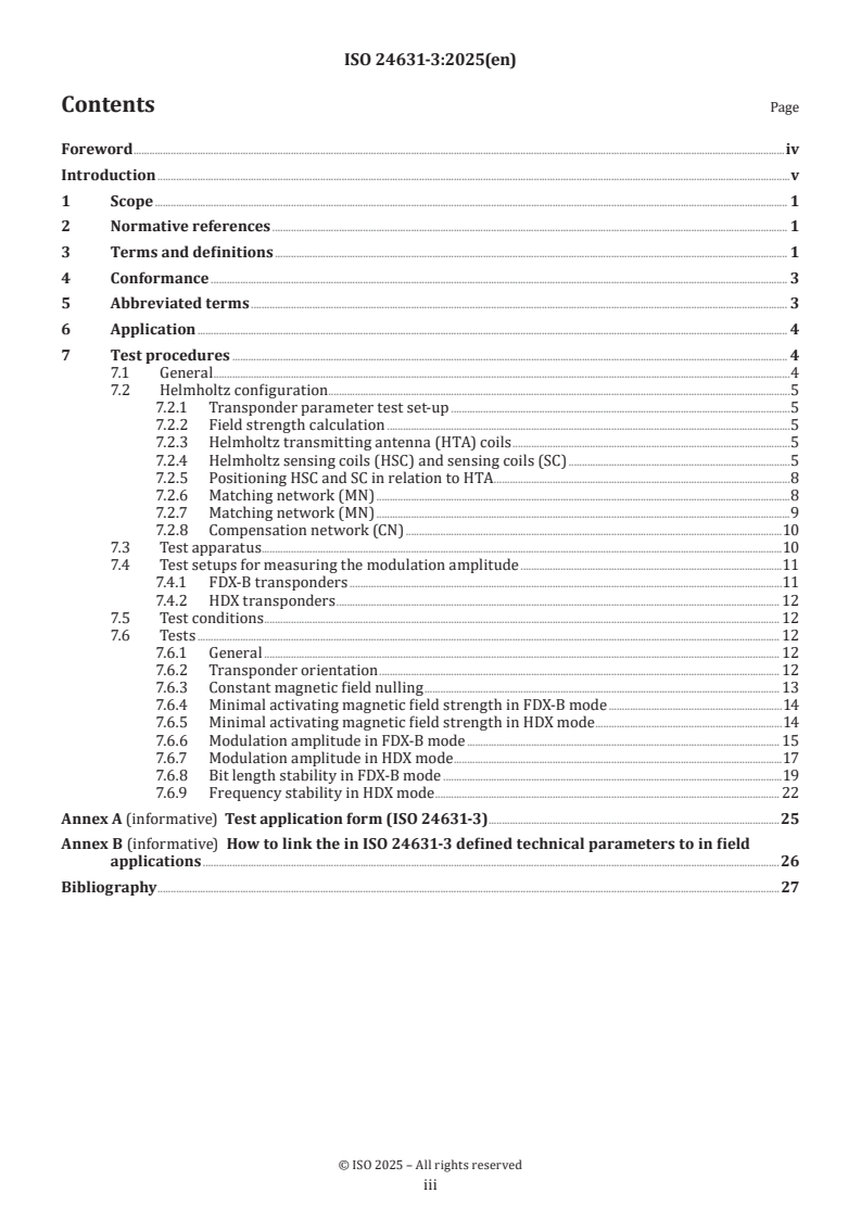 ISO 24631-3:2025 ISO 24631-3:2025 - Radiofrequency identification of animals — Part 3: Evaluation of performance of RFID transponders conforming with ISO 11784 and ISO 11785
Released:25. 07. 2025 - Page 3 preview