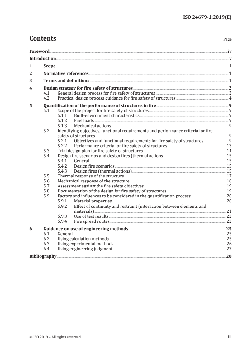 ISO 24679-1:2019 ISO 24679-1:2019 - Fire safety engineering — Performance of structures in fire — Part 1: General/4/2019 - Page 3 preview