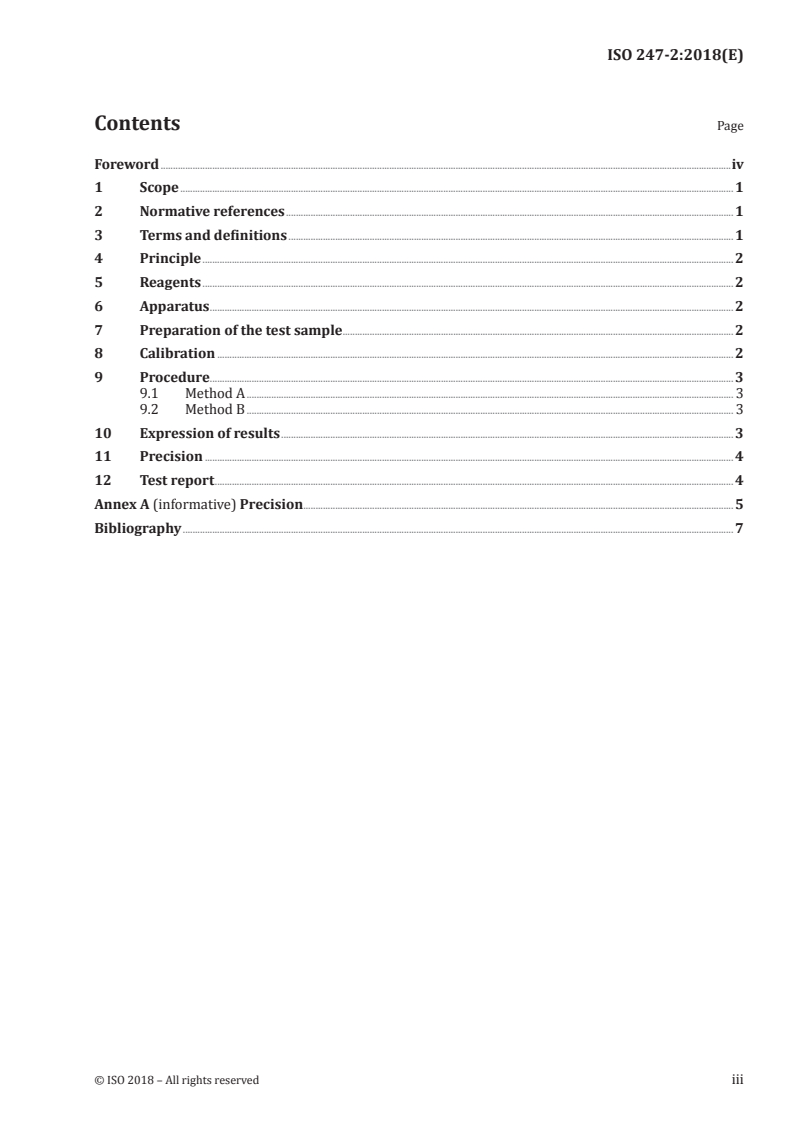ISO 247-2:2018 ISO 247-2:2018 - Rubber — Determination of ash — Part 2: Thermogravimetric analysis (TGA)/25/2018 - Page 3 preview