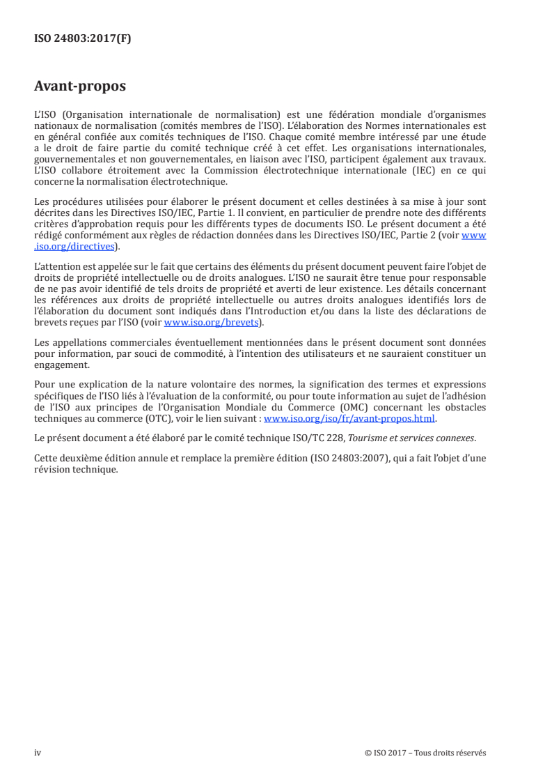 ISO 24803:2017 ISO 24803:2017 - Services relatifs à la plongée de loisirs — Exigences relatives aux prestataires de services de plongée subaquatique de loisirs/8/2017 - Page 4 preview