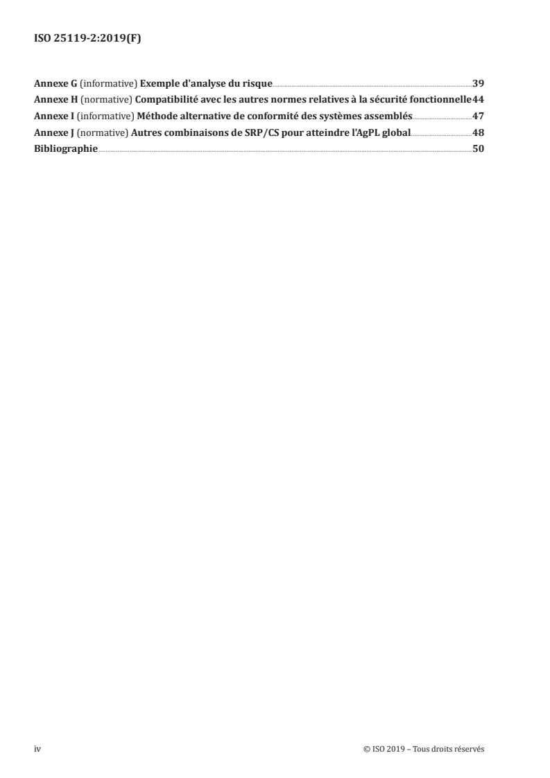 ISO 25119-2:2019 ISO 25119-2:2019 - Tracteurs et matériels agricoles et forestiers — Parties des systèmes de commande relatives à la sécurité — Partie 2: Phase de projet/13/2019 - Page 4 preview