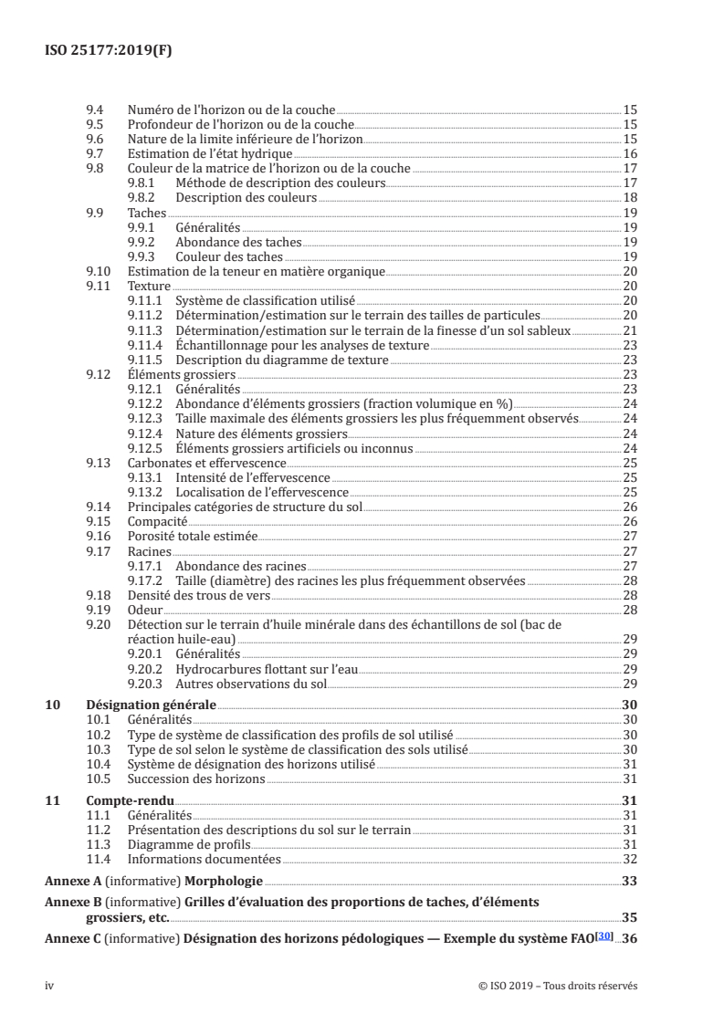 ISO 25177:2019 ISO 25177:2019 - Qualité du sol — Description du sol sur le terrain/19/2019 - Page 4 preview