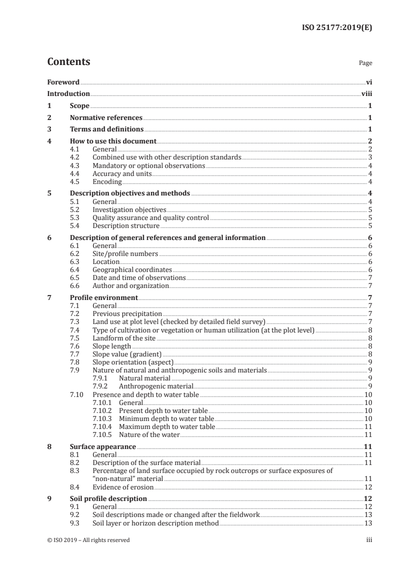 ISO 25177:2019 ISO 25177:2019 - Soil quality — Field soil description/19/2019 - Page 3 preview