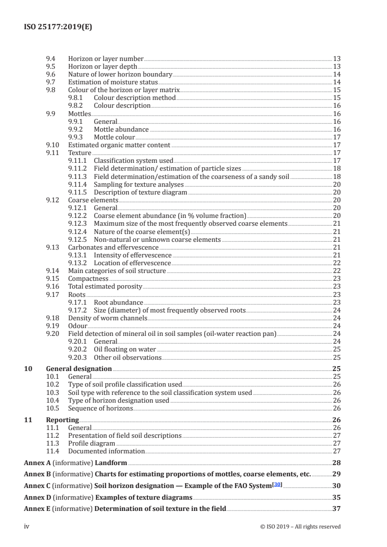ISO 25177:2019 ISO 25177:2019 - Soil quality — Field soil description/19/2019 - Page 4 preview