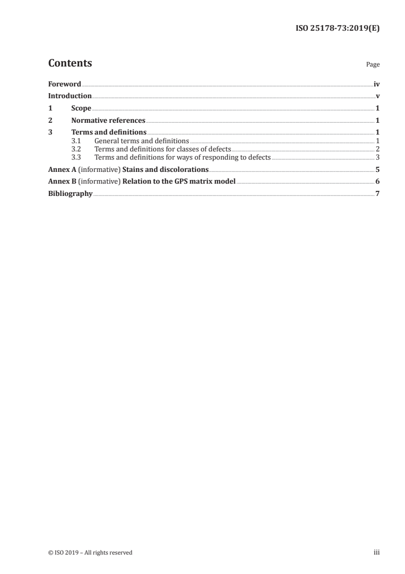ISO 25178-73:2019 ISO 25178-73:2019 - Geometrical product specifications (GPS) — Surface texture: Areal — Part 73: Terms and definitions for surface defects on material measures/17/2019 - Page 3 preview