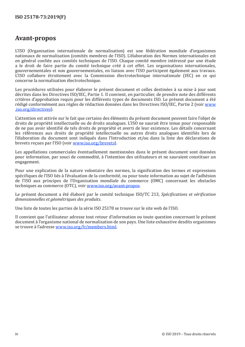 ISO 25178-73:2019 ISO 25178-73:2019 - Spécification géométrique des produits (GPS) — État de surface: surfacique — Partie 73: Termes et définitions pour les défauts de surface sur les mesures matérialisées/17/2019 - Page 4 preview
