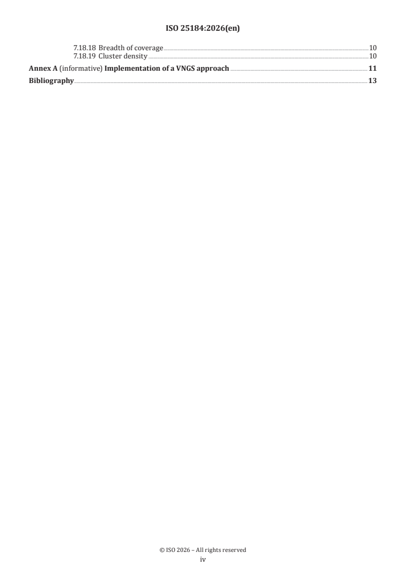 ISO 25184:2026 ISO 25184:2026 - Molecular biomarker analysis — Nucleotide sequencing — Verified next generation sequences (VNGS) - Page 4 preview