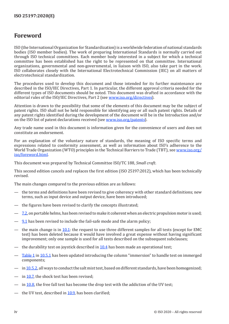 ISO 25197:2020 ISO 25197:2020 - Small craft — Electrical/electronic control systems for steering, shift and throttle/6/2020 - Page 4 preview