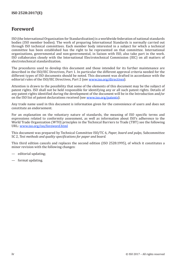 SIST ISO 2528:2018 ISO 2528:2017 - Sheet materials — Determination of water vapour transmission rate (WVTR) — Gravimetric (dish) method/13/2017 - Page 4 preview