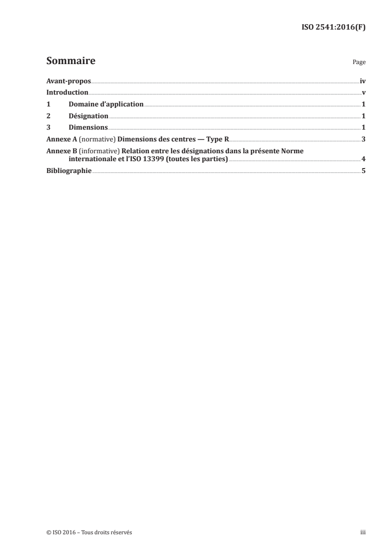 ISO 2541:2016 ISO 2541:2016 - Forets à centrer pour centres à profil curviligne — Type R/24/2016 - Page 3 preview