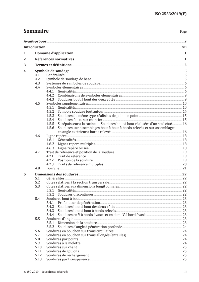 ISO 2553:2019 ISO 2553:2019 - Soudage et techniques connexes — Représentations symboliques sur les dessins — Assemblages soudés/16/2021 - Page 3 preview