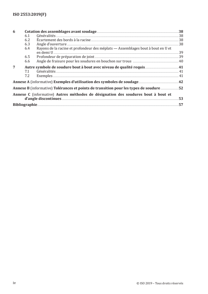 ISO 2553:2019 ISO 2553:2019 - Soudage et techniques connexes — Représentations symboliques sur les dessins — Assemblages soudés/16/2021 - Page 4 preview