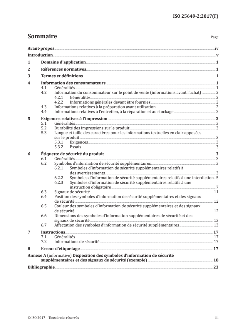ISO 25649-2:2017 ISO 25649-2:2017 - Articles de loisirs flottants à utiliser sur ou dans l'eau — Partie 2: Informations aux consommateurs/31/2017 - Page 3 preview