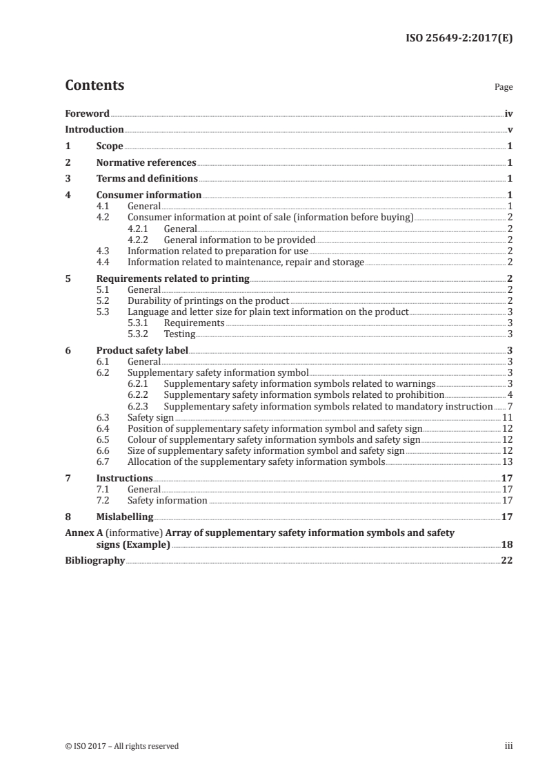 ISO 25649-2:2017 ISO 25649-2:2017 - Floating leisure articles for use on and in the water — Part 2: Consumer information/31/2017 - Page 3 preview