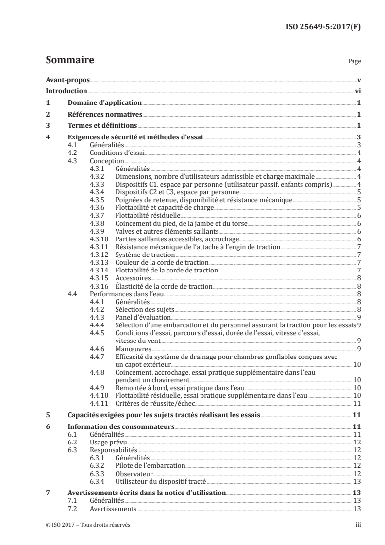 ISO 25649-5:2017 ISO 25649-5:2017 - Articles de loisirs flottants à utiliser sur ou dans l'eau — Partie 5: Exigences de sécurité et méthodes d'essai complémentaires propres aux dispositifs de Classe C/31/2017 - Page 3 preview