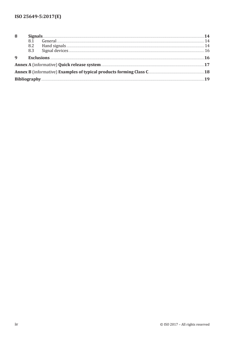 ISO 25649-5:2017 ISO 25649-5:2017 - Floating leisure articles for use on and in the water — Part 5: Additional specific safety requirements and test methods for Class C devices/31/2017 - Page 4 preview
