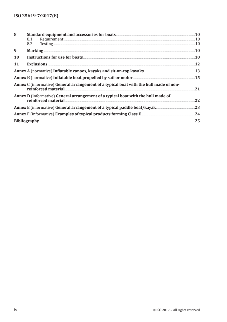 ISO 25649-7:2017 ISO 25649-7:2017 - Floating leisure articles for use on and in the water — Part 7: Additional specific safety requirements and test methods for Class E devices/31/2017 - Page 4 preview