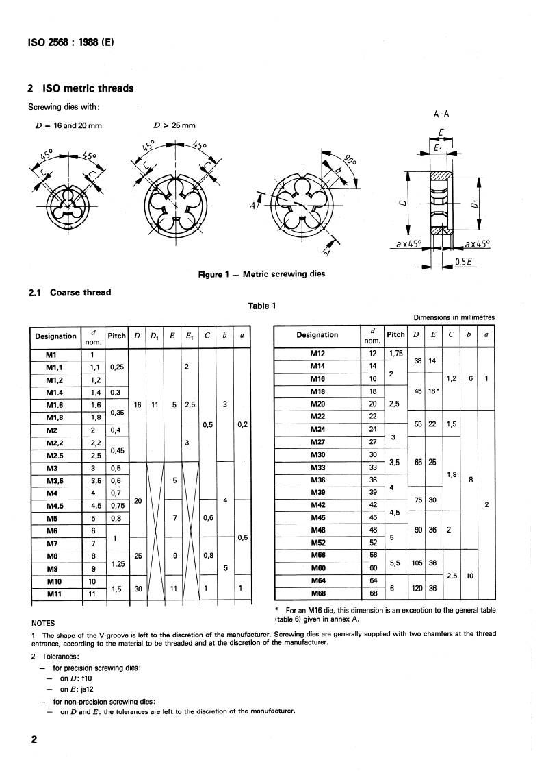 ISO 2568:1988 ISO 2568:1988 - Hand- and machine-operated circular screwing dies and hand-operated die stocks/24/1988 - Page 4 preview