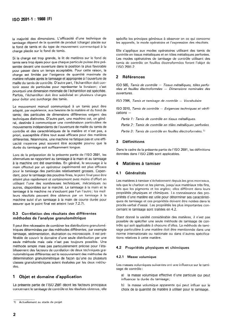ISO 2591-1:1988 ISO 2591-1:1988 - Tamisage de contrôle — Partie 1: Modes opératoires utilisant des tamis de contrôle en tissus métalliques et en tôles métalliques perforées/15/1988 - Page 4 preview