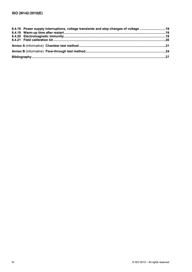 ISO 26142:2010 ISO 26142:2010 - Hydrogen detection apparatus — Stationary applications/14/2010 - Page 4 preview