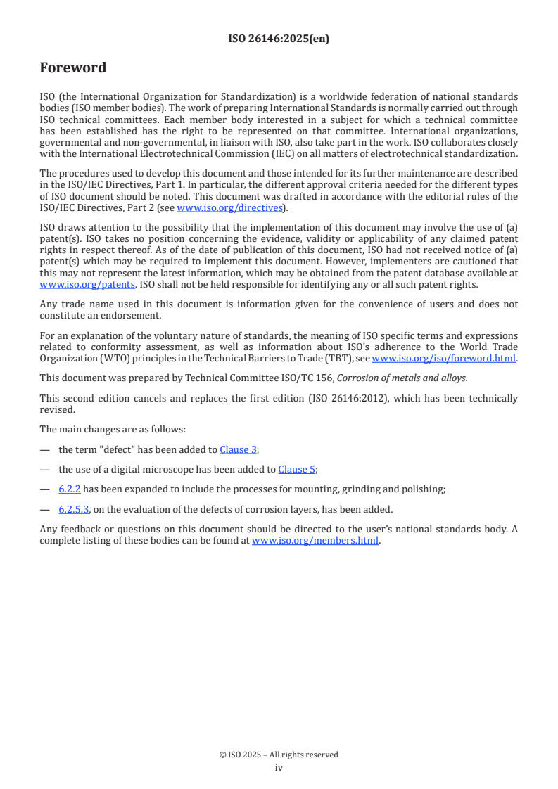 ISO 26146:2025 ISO 26146:2025 - Corrosion of metals and alloys — Method for metallographic examination of samples after exposure to high-temperature corrosive environments
Released:3. 06. 2025 - Page 4 preview