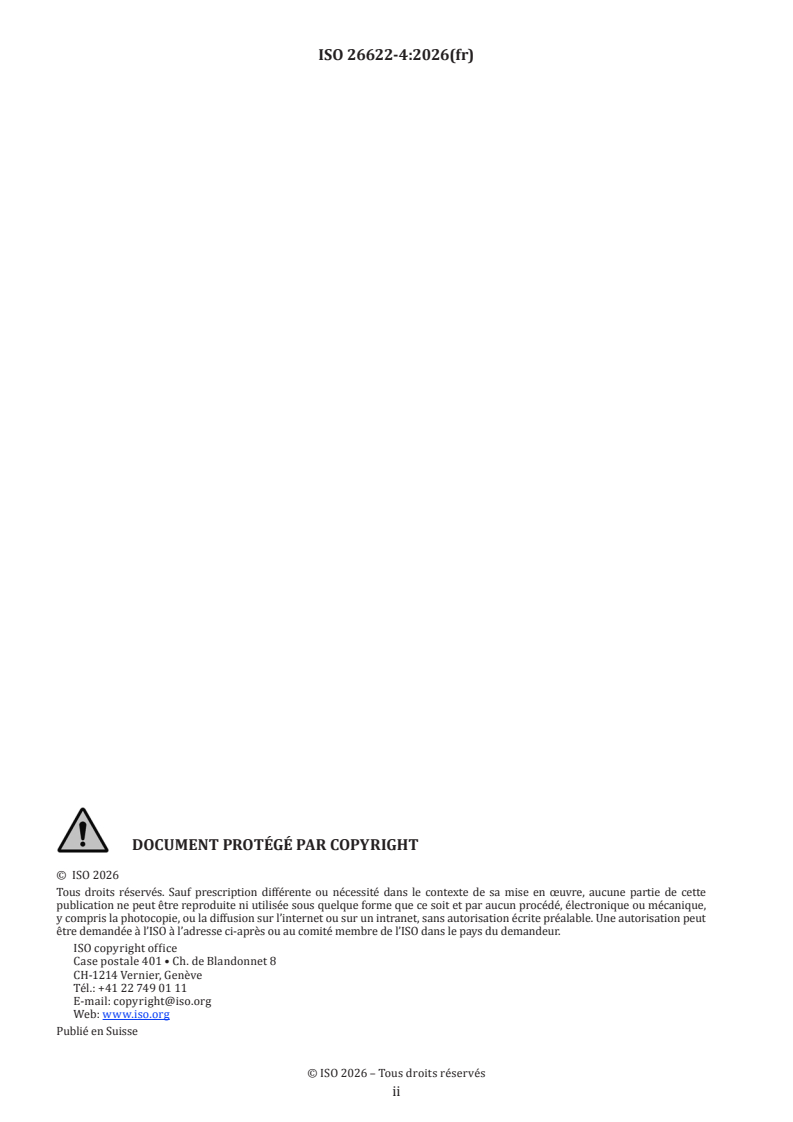 ISO 26622-4:2026 ISO 26622-4:2026 - Interfaces à cône modulaire avec système de serrage à billes — Partie 4: Dimensions des nez de broche pour une interface utilisant quatre éléments de verrouillage - Page 2 preview
