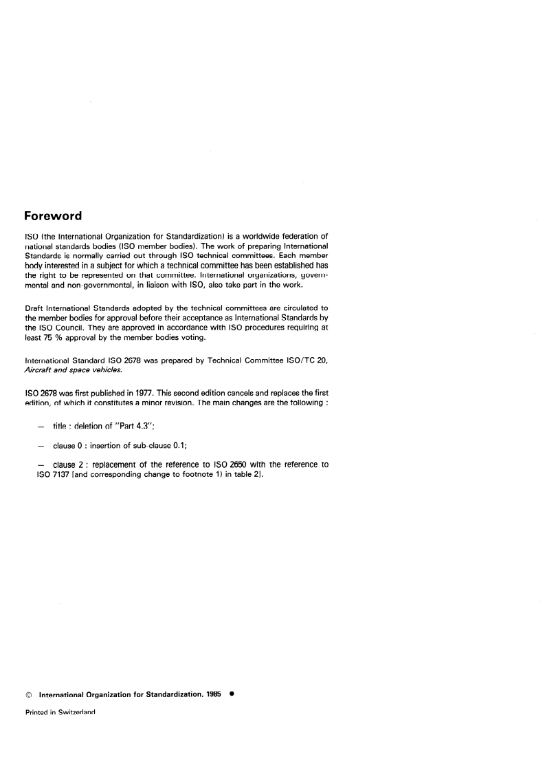 ISO 2678:1985 ISO 2678:1985 - Environmental tests for aircraft equipment — Insulation resistance and high voltage tests for electrical equipment/23/1985 - Page 2 preview