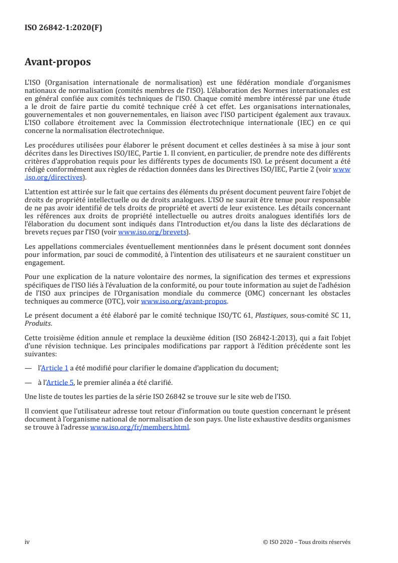 ISO 26842-1:2020 ISO 26842-1:2020 - Adhésifs — Méthodes d’essai pour la sélection et l’évaluation des adhésifs destinés aux produits en bois utilisés à l’intérieur — Partie 1: Résistance à la délamination dans des environnements non sévères/15/2020 - Page 4 preview