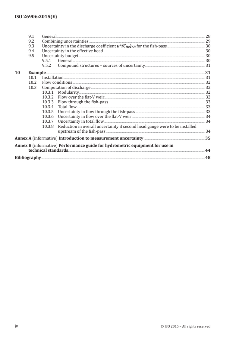 ISO 26906:2015 ISO 26906:2015 - Hydrometry — Fishpasses at flow measurement structures/20/2015 - Page 4 preview