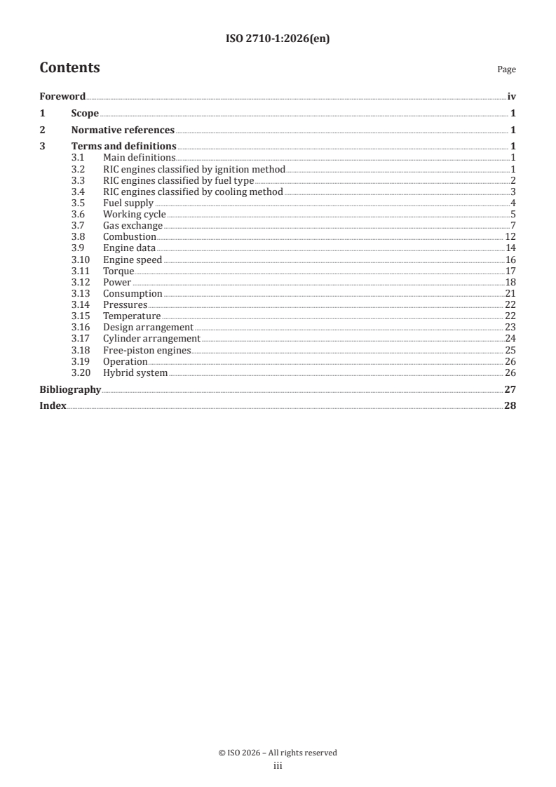 ISO 2710-1:2026 ISO 2710-1:2026 - Reciprocating internal combustion engines — Vocabulary — Part 1: Terms for engine design and operation - Page 3 preview