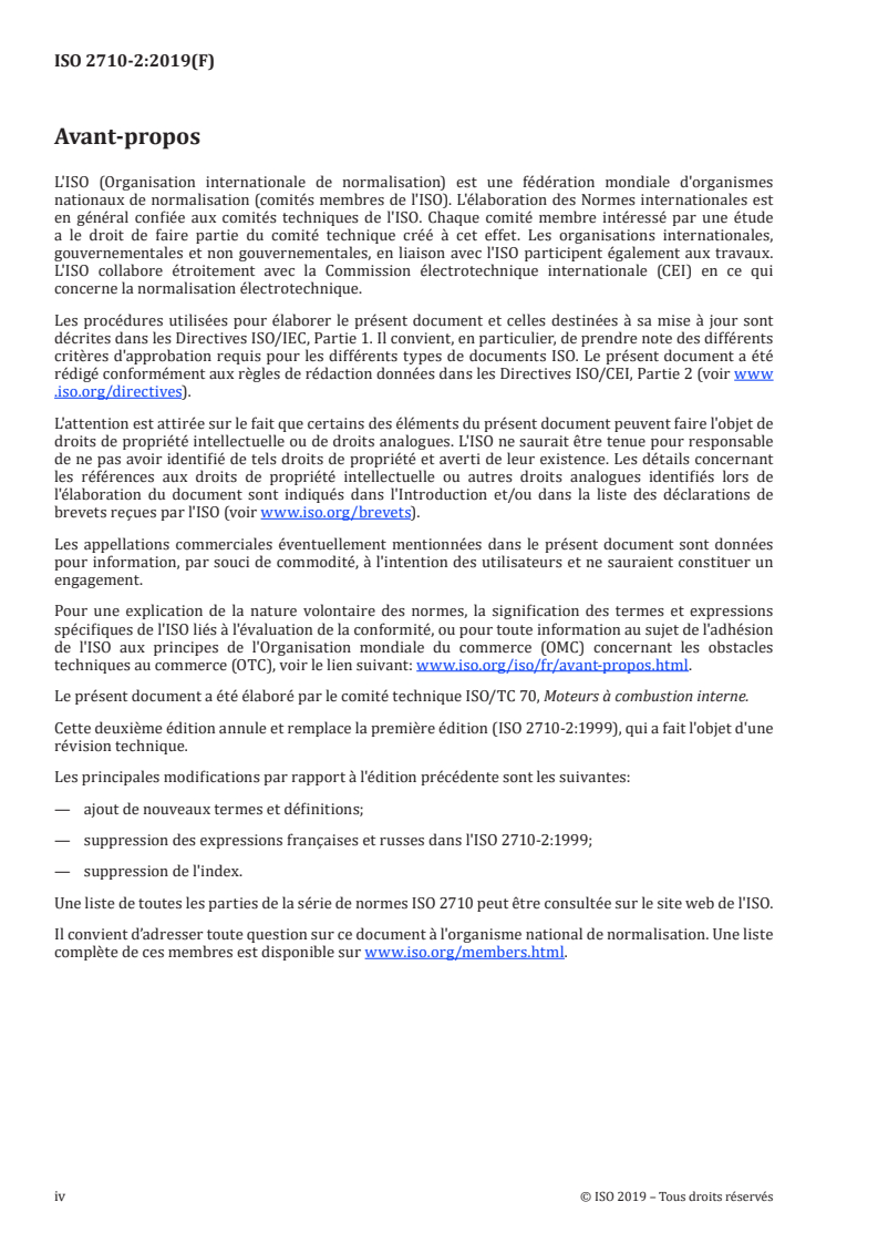ISO 2710-2:2019 ISO 2710-2:2019 - Moteurs alternatifs à combustion interne — Vocabulaire — Partie 2: Termes relatifs à la maintenance du moteur
Released:3/12/2019 - Page 4 preview