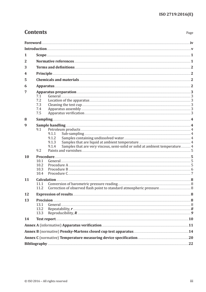 ISO 2719:2016 ISO 2719:2016 - Determination of flash point — Pensky-Martens closed cup method/16/2016 - Page 3 preview