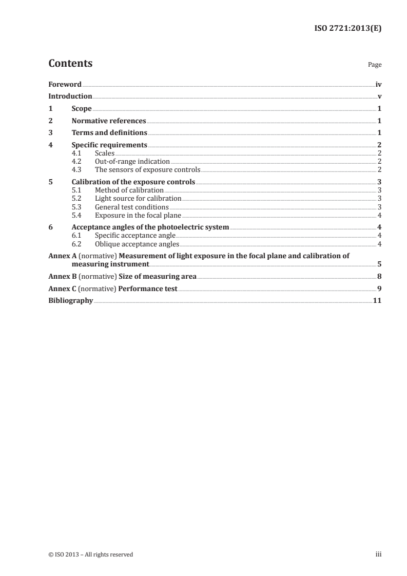 ISO 2721:2013 ISO 2721:2013 - Photography — Film-based cameras — Automatic controls of exposure/5/2013 - Page 3 preview