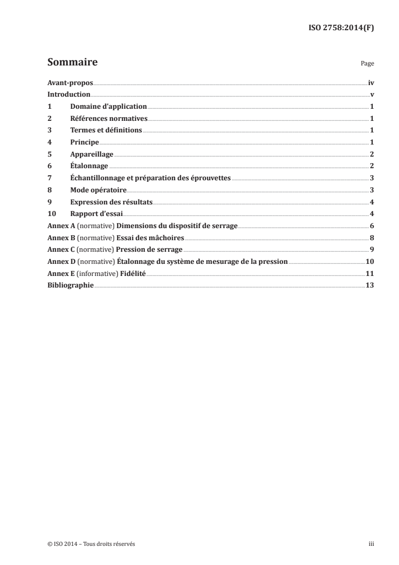 ISO 2758:2014 ISO 2758:2014 - Papier — Détermination de la résistance à l'éclatement/14/2014 - Page 3 preview