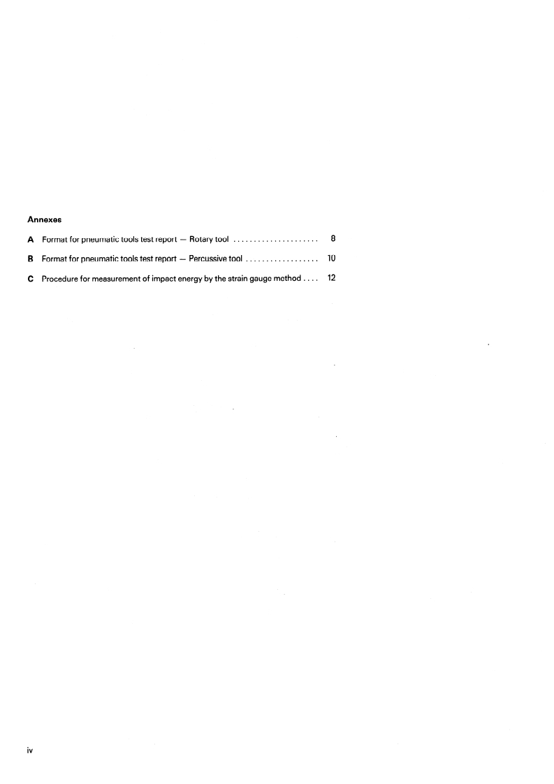 ISO 2787:1984 ISO 2787:1984 - Rotary and percussive pneumatic tools — Performance tests/1/1984 - Page 4 preview