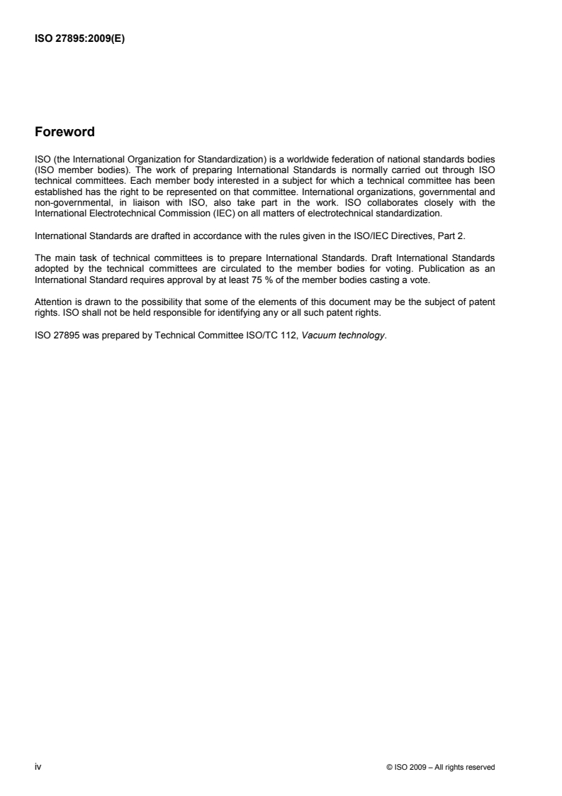 ISO 27895:2009 ISO 27895:2009 - Vacuum technology — Valves — Leak test/30/2009 - Page 4 preview