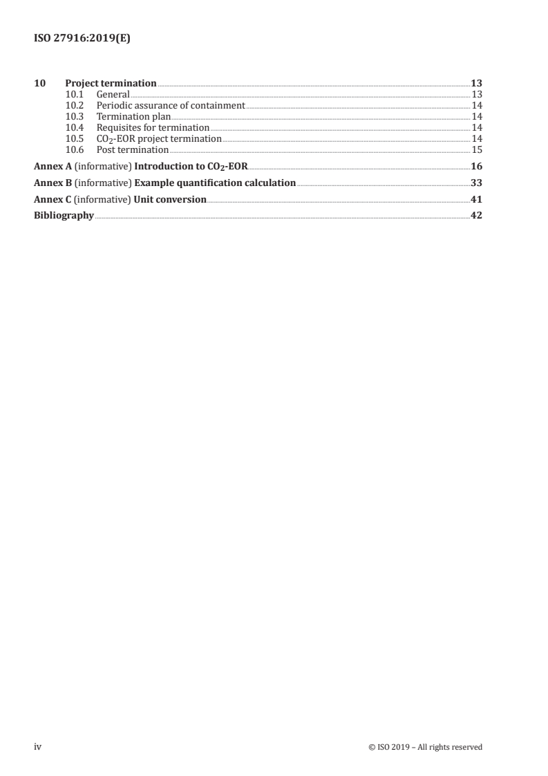 ISO 27916:2019 ISO 27916:2019 - Carbon dioxide capture, transportation and geological storage — Carbon dioxide storage using enhanced oil recovery (CO2-EOR)/30/2019 - Page 4 preview